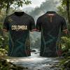 ZEEMIN Fashion Colombia Flag Graphic Football Jersey  Summer Trendy 3D Printed Sports T Shirts