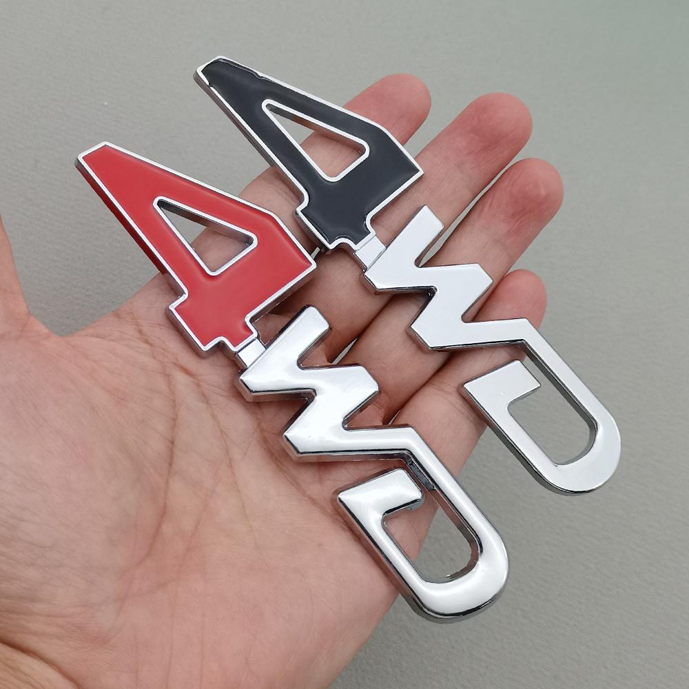 3D Metal Car Sticker 4WD Logo Emblem Trunk Badge Decal For Mitsubishi Asx Lancer 10 Outlander Pajero Sport L200 Colt Accessories