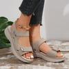 2024 Женские летние босоножки на танкетке, нескользящие пляжные босоножки с открытым носком, для отдыха на платформе, размер плюс 43, спортивная обувь Sandalias Mujer