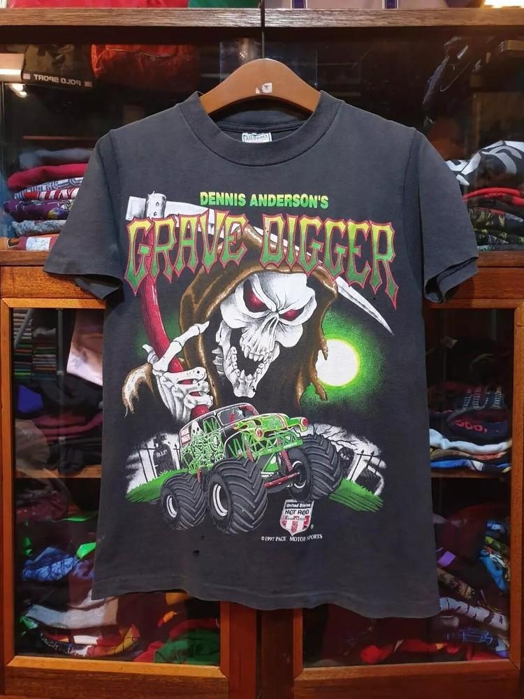Dennis Anderson's Grave Digger Graphic Unisex Tshirt For Men Women S-5XL Unisex T-Shirt