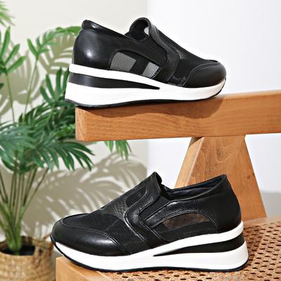 Модная летняя женская обувь, сетчатые туфли на платформе, нескользящие женские туфли на танкетке, дышащие трендовые женские кроссовки 2025, новые Zapatillas De Mujer