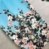 Летняя юбка на бедрах с цветочным принтом, женская утягивающая юбка с высокой талией и разрезом сзади, одноступенчатая юбка средней длины для пригородных офисов, юбка с цветами
