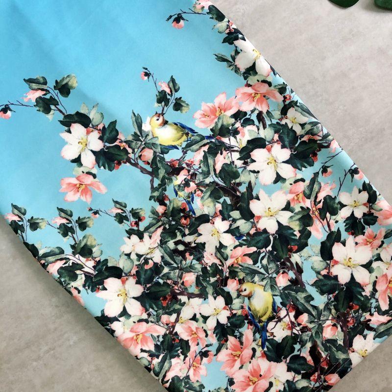 Летняя юбка на бедрах с цветочным принтом, женская утягивающая юбка с высокой талией и разрезом сзади, одноступенчатая юбка средней длины для пригородных офисов, юбка с цветами