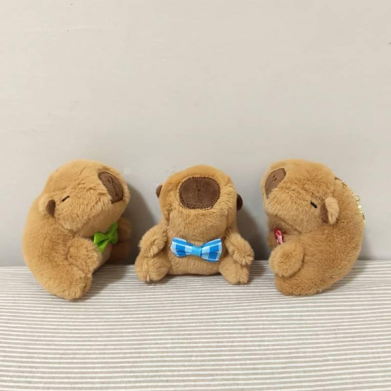 Очаровательная плюшевая игрушка-брелок Капибара, милая кукла-животное, набитая ПП-хлопком, подвеска для рюкзака