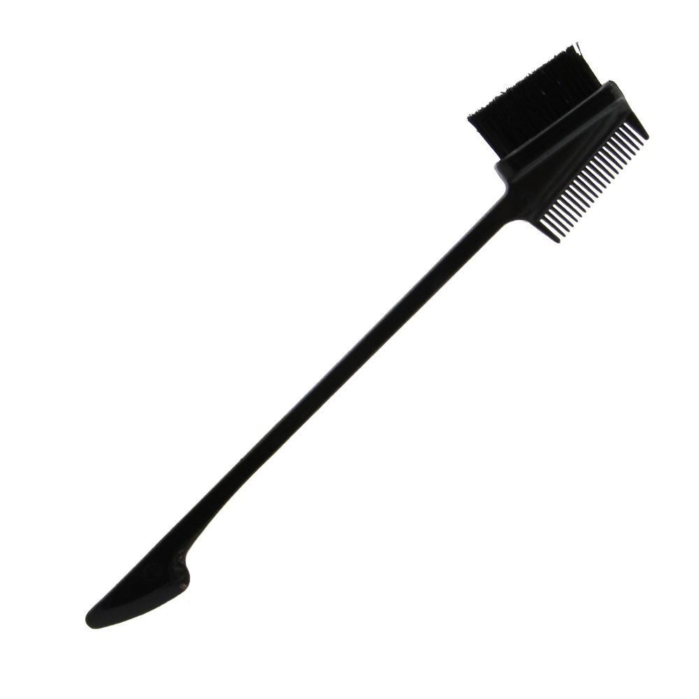 Double Sided Edge Comb Hairbrush Salon Professional Waterproof Nylon Brush Edge Control Plastic Handle 15 Colors Commercial Use