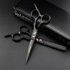 6.0 Inch Black New Professional Hairdressers Hair Scissors Japan 440C Barber Big Cutting Scissors Thinning Shears Hair Clipper