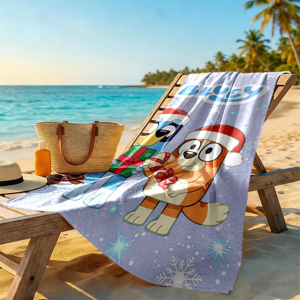 Bluey Beach Towel High Absorbency & Quick-Dry Comfortable Lightweight