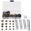 40 Sets Press Stud Snap Button Popper Fastener Leather Jeans Accessories Base Tools W Case