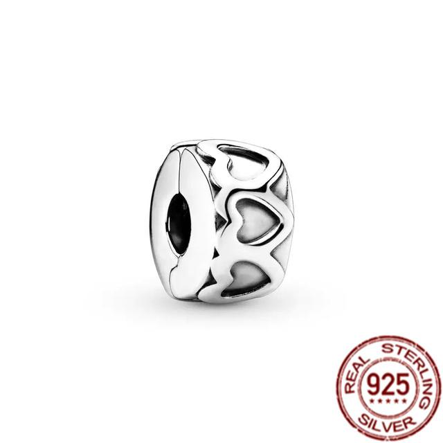 Band Of Hearts & Pav éStarfish Зажим в виде ракушки, подвеска из стерлингового серебра 925 пробы, подходит для оригинального модного браслета, ювелирные изделия своими руками, подарок