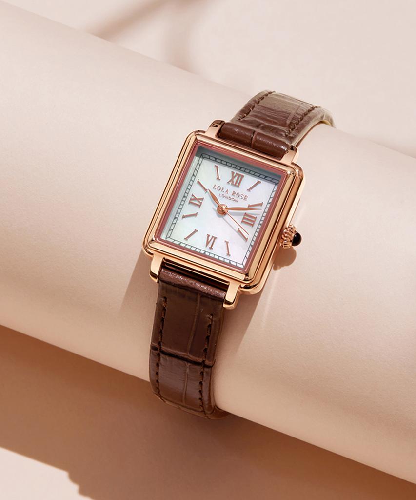 Lollalojeu New Cube Mother-Of-Pearl Women'S Leather Watch