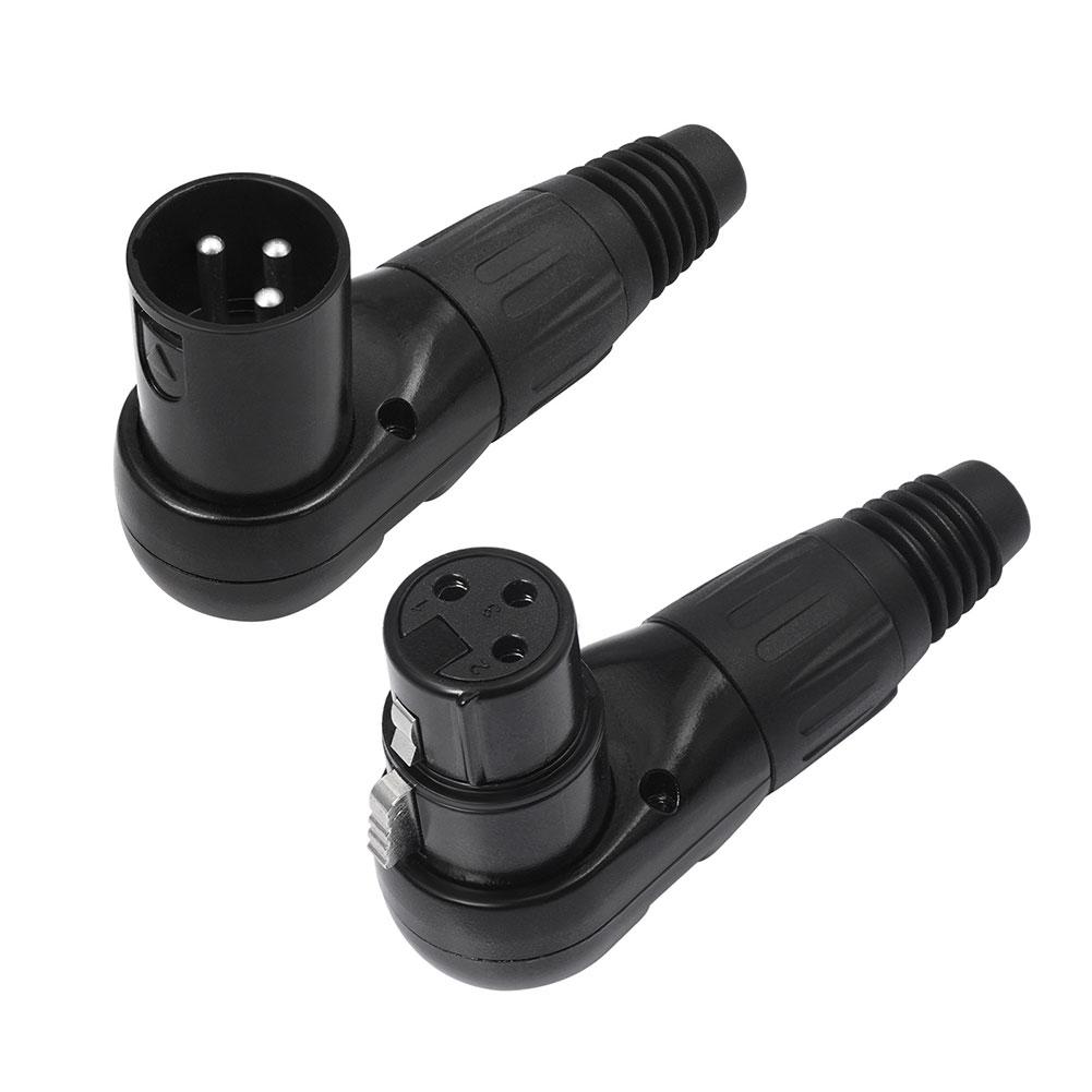 3Pin Adjustable XLR Male/Female Jack Connector Male Female Micphone Plug Audio Cable Connector Mic Speaker Audio Cable Connector