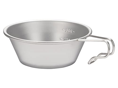 Snow Peak Stainless Steel Sierra Cup, Foldable Cooking Utensil, 310ml, for Camping, Hiking, Outdoor Activities, and Emergency Preparedness (E-203)