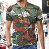 Винтажная мужская футболка с 3D принтом и короткими рукавами с рисунком дракона, тотемная уличная одежда, молодежная летняя верхняя мужская одежда больших размеров