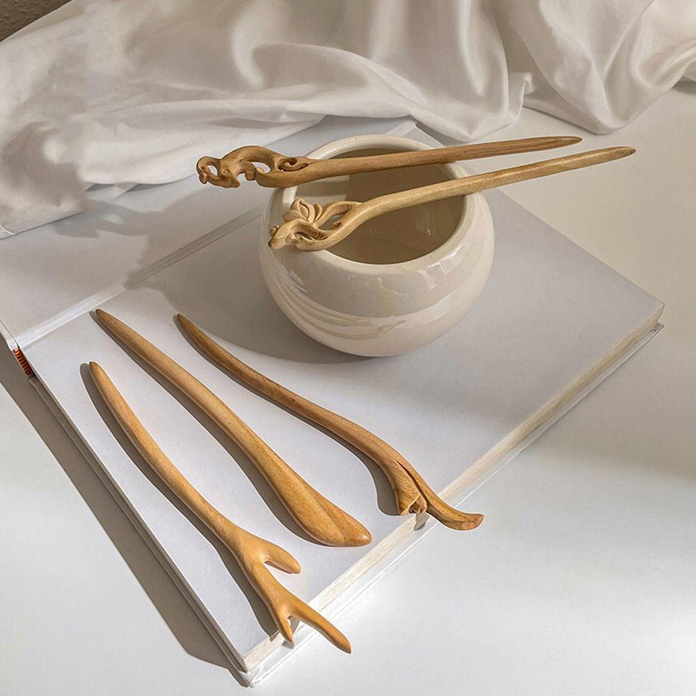 Shape Hair Sticks Bird Wooden Hair Sticks Chinese Hair Fork Korean Hair Clip Women Hanfu Hairpins