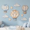9PCS/SET 2D Flat Wooden Cloud Star Wall Decor Cartoon Wall Hanging Ornament  Home Decor