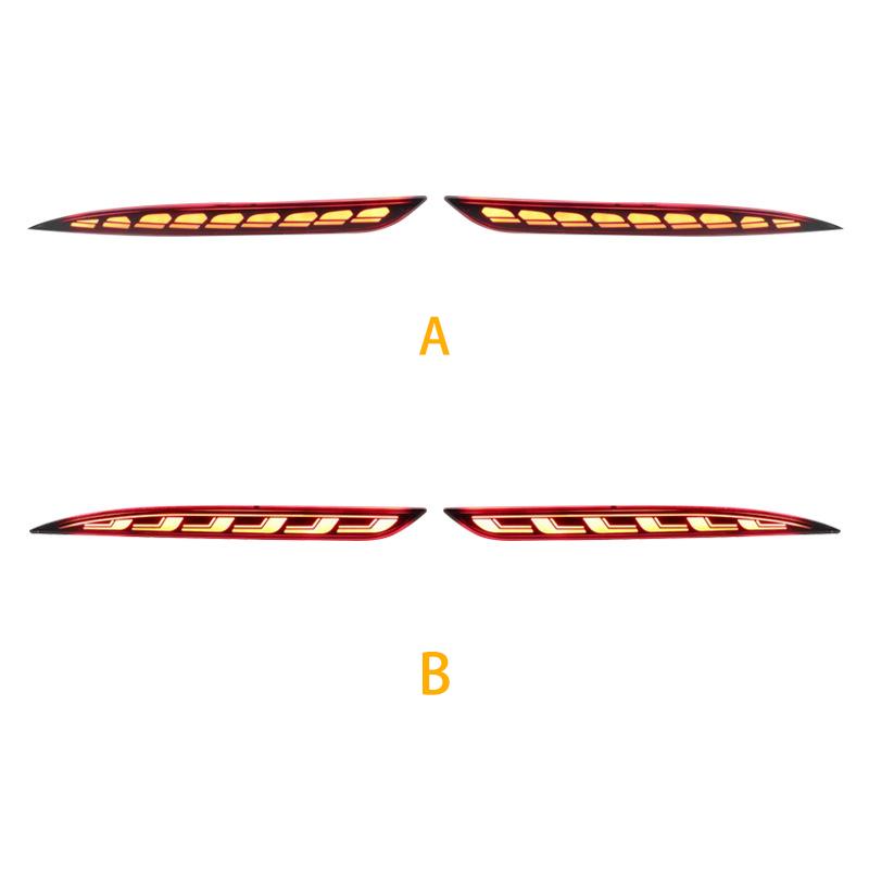 2PCS For Tesla Model Y Rear Fog Lamp Brake Light Dynamic Turn Signal Reflector LED Bumper Light Car Tuning Accessories