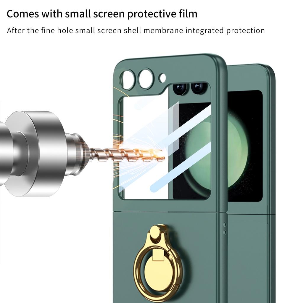 Модный складной чехол для телефона с трехмерной подставкой для Samsung Galaxy Z Flip 5, ультратонкая пленка, встроенный защитный чехол