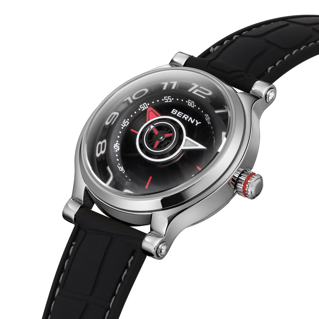 BERNY Watch Mechanical Watch Watch Автоматические и ручные часы Miyota 8215 Многофункциональный календарь Светящиеся стрелки Выставочная задняя крышка 5ATM