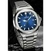 Men Analog Quartz Wrist Watch Square Case Luminous Hands Date Stainless Steel Waterproof Watches