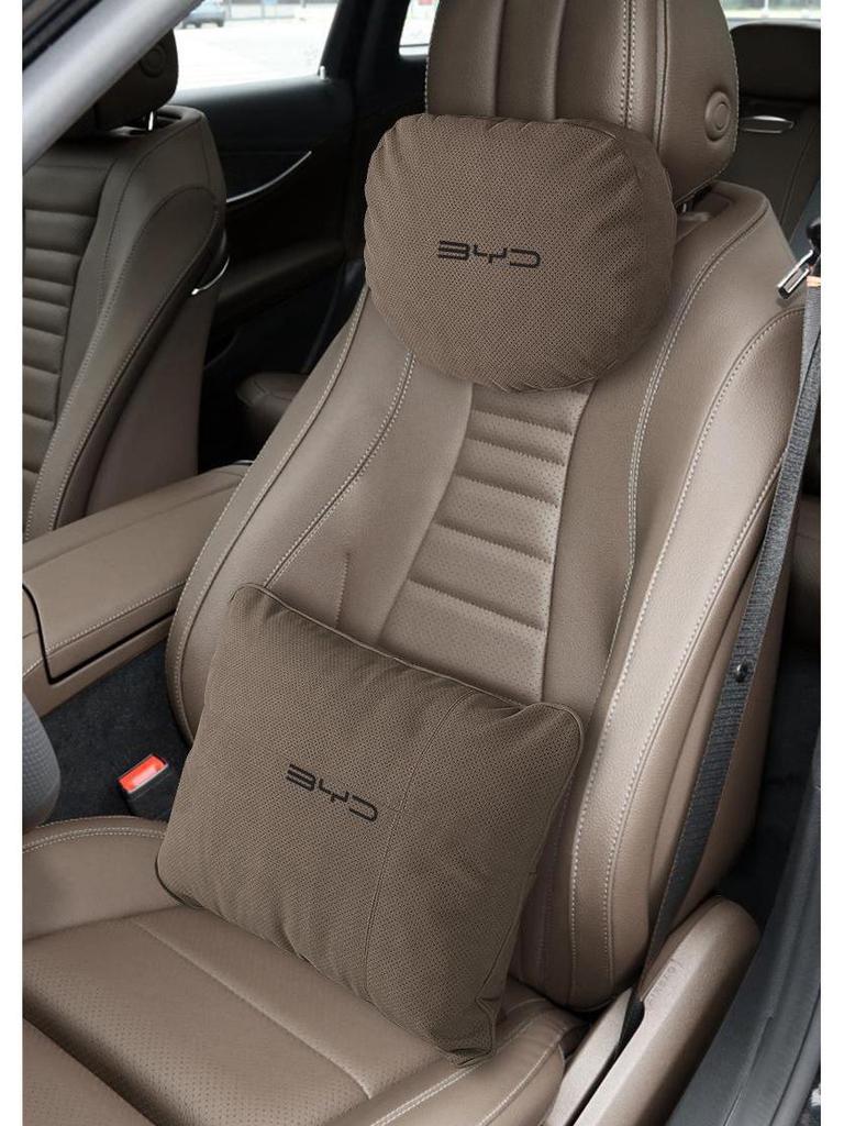 Подушка для шеи BYD Han EV: Замшевый комфорт для Seal, Song Plus, Tang DMI, Qin Pro, Yuan.