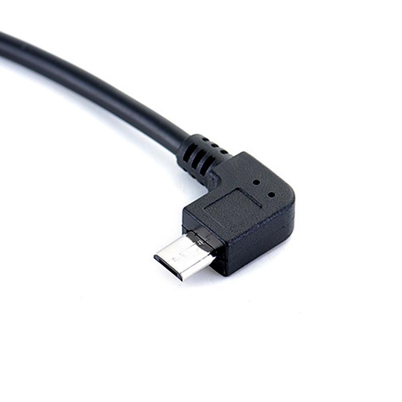 Кабель-конвертер Micro USB в Type-C с левым углом 90 градусов, адаптер OTG, кабель для передачи данных