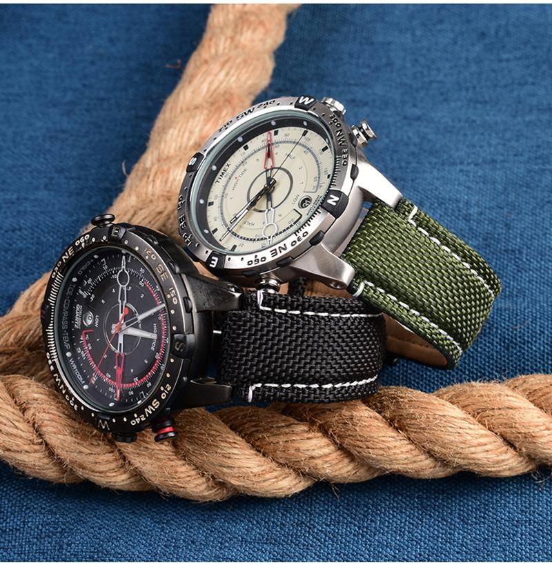 Для часов TIMEX ремешок TW2T76500 T2N721 T2N720 Спортивный Высококачественный Нейлон Холст Ремешок для часов Мужской Прилив Компас 24×16MM Браслет
