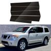 6 шт., наклейки на колонки BC для Nissan Armada 2005-2014, стойки автомобиля, двери, окна, накладки, автомобильные аксессуары
