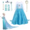 Платье принцессы Эльзы для девочек, костюм на Хэллоуин, детское сказочное платье