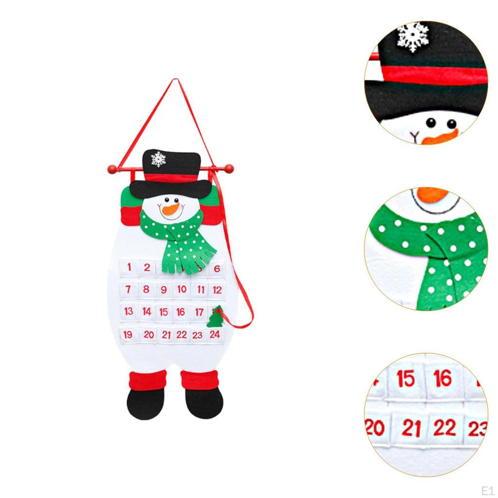 Рождественский Адвент-календарь Снеговик Украшение для каминной полки Зима