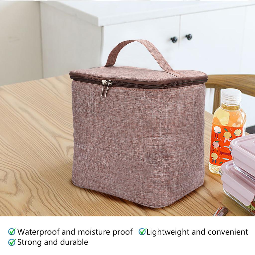 Портативная термосумка для ланча большой вместимости из ткани Оксфорд, водонепроницаемый контейнер для ланча для хранения