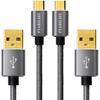 С PS4 Xbox One Micro USB кабель Micro USB 2m набор из 2 кабелей для быстрой зарядки контроллера Genuine Pro PlayStation 4 Android Android смартфон [внутренний