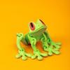 Без заусенцев 3D-печатное украшение, напечатанная магнитная лягушка, магниты на холодильник, реалистичный прыгающий и лазающий магнит на холодильник с игрой, фигурка животного
