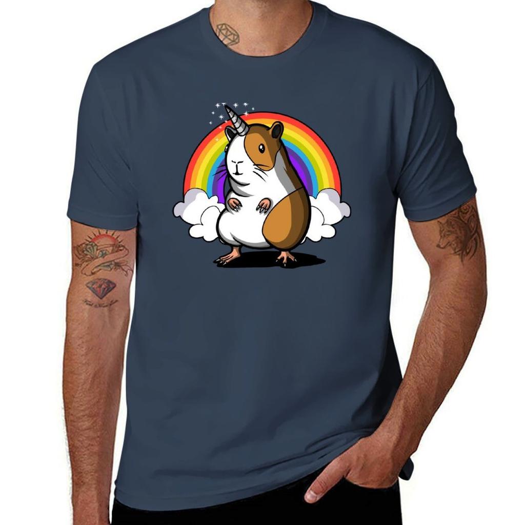Футболка с единорогом и морской свинкой t shirt печать на заказ мужские футболки высокое качество люксовый бренд g man футболки для мужчин T-Shirt