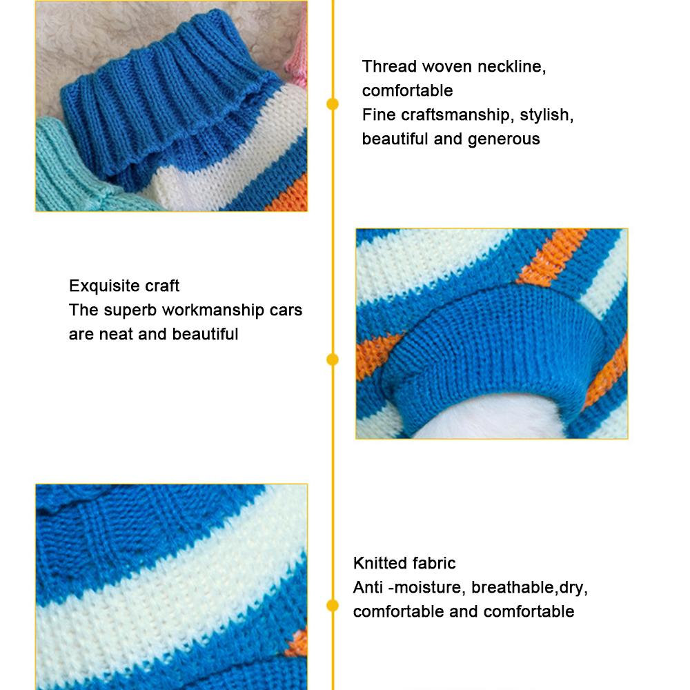 Зимнее пальто для домашних животных Свитера для собак для маленьких средних собак Кошки Щенки Мягкая одежда Теплая водолазка для домашних животных Жилет для чихуахуа Пальто для йорков Тедди-куртка