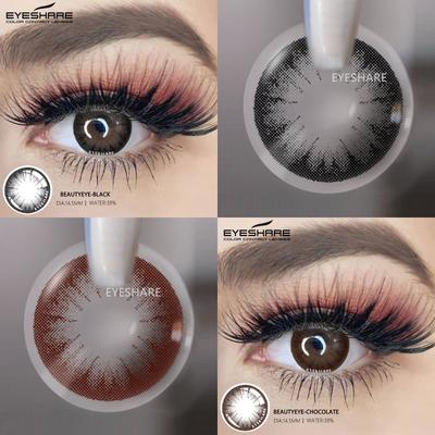 1 пара натуральных черных контактных линз для глаз BEAUTYEYE для ежегодного использования