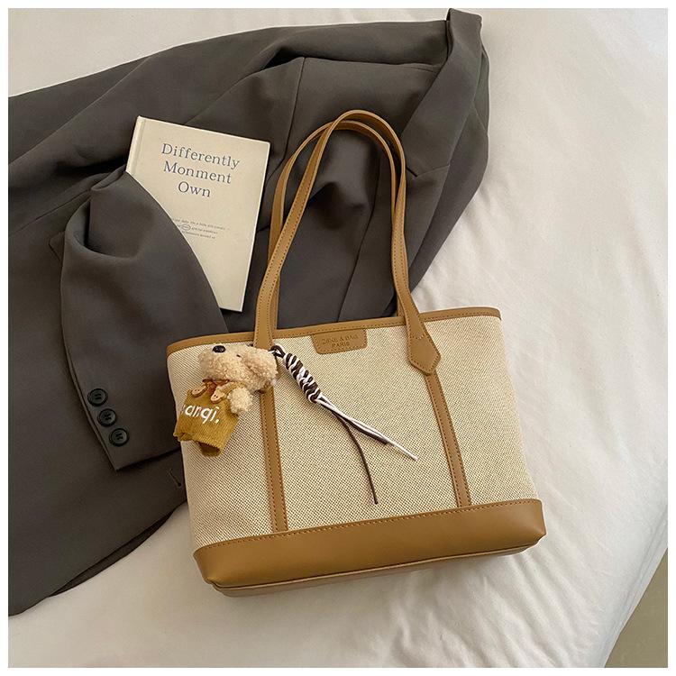 Премиальная сумка-тоут большой вместимости для通勤, женская, новая мода 2025, ретро, универсальная на плечо, трендовая сумка под мышкой