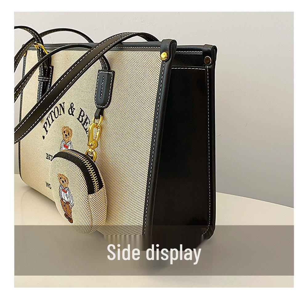 Сумка-тоут женская большой вместимости, модная, с кошельком для монет