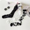 Summer Ultra-thin Transparent Nylon Long Socks Stockings Japanese Fashion Flower Knee Socks Vintage Crystal Silk Socks Stockings