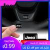 For Jeep 10Pcs 3D Styling Steering Wheel Sticker Accessories For Jeep Wrangler Grand Cherokee Avenger Compass Wagoneer Gladia