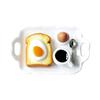 Moin Moin Miniature Scale Classic Morning Fried Coffee Food Item 1/6 Set Egg, Toast/Boiled Egg, Spoon, Bread, Cup, Realistic, Delicious-Looking