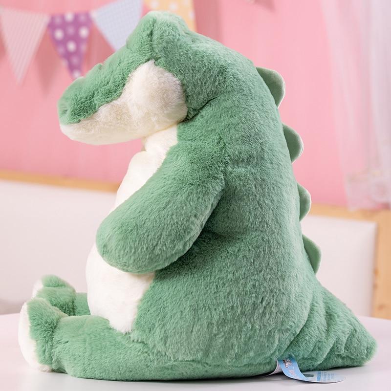 Cartoon Sitting Fat Crocodile Creative Fullfil Soft Plush Green Cute Pillow Gifts for Baby Kids
