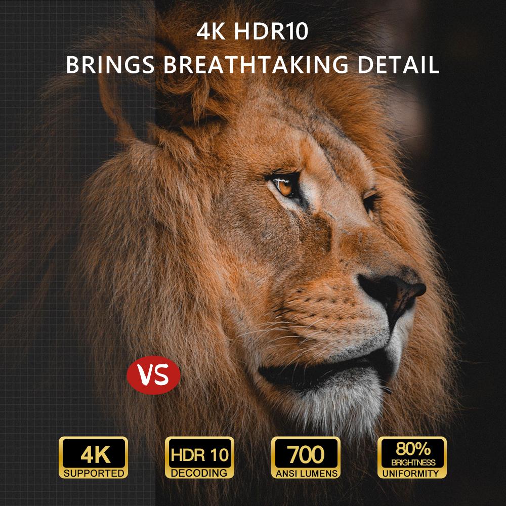 Vivicine Портативный проектор для домашнего кинотеатра A6 с ОС Android 9.0 и разрешением 1080p Full HD