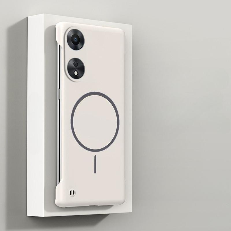 Ультратонкий безрамочный магнитный чехол для OPPO A1 A98 A58 4G A55 A54 A18 A38 A17 A17K Magsafe Жесткий ПК Матовый чехол-накладка Funda