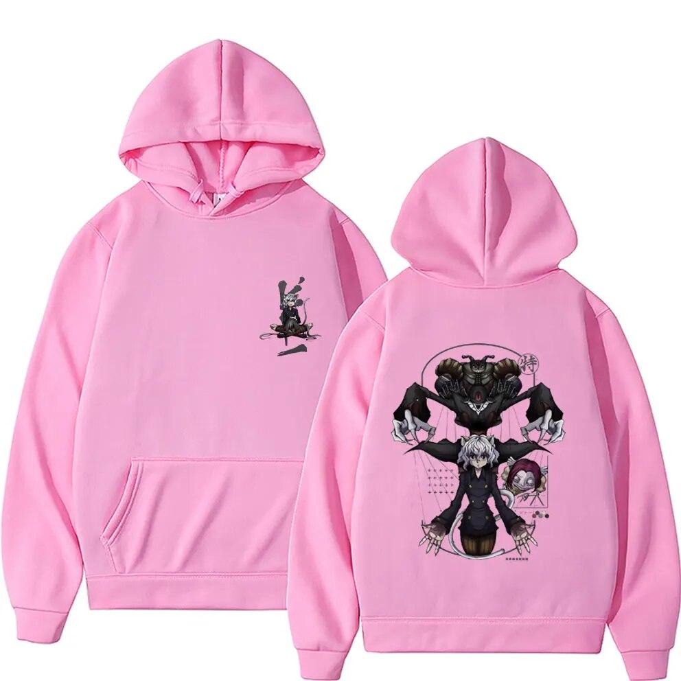 Толстовка с принтом Anime Hunter X Hunter Neferpitou, унисекс, флисовые хлопковые толстовки унисекс, унисексга, большие толстовки, фирменная одежда унисекс