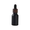 Black Essential Oil Bottle Drop Applicator Bottle Dark Wood Grain Circle Storage Bottle Essence Bottle Sample Bottle Travel Subpackaging Empty Bottles