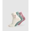 Gymshark Носки Midi 3pk Calm Pink Celeste Blue Oat White I3a6z Kcrb