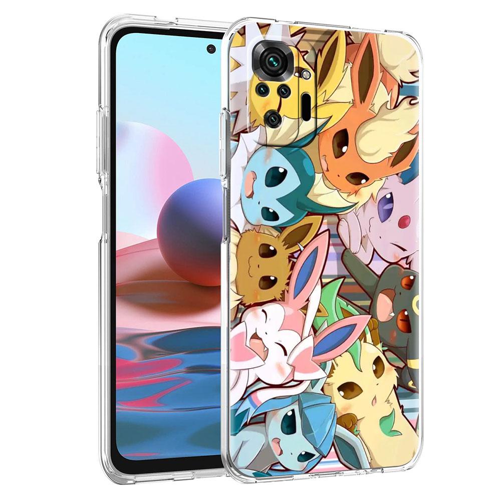 Чехол для телефона с аниме-покемоном Eevee для Xiaomi Redmi Note 11 10 9 8 Pro 9S 10S 9A 9C, противоударный, K40 8T 7 9T, мягкий силиконовый чехол TPU