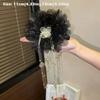 Tassel Grasping Clip Peony Flower Shark Clip Fashion Hair Claw  Girl