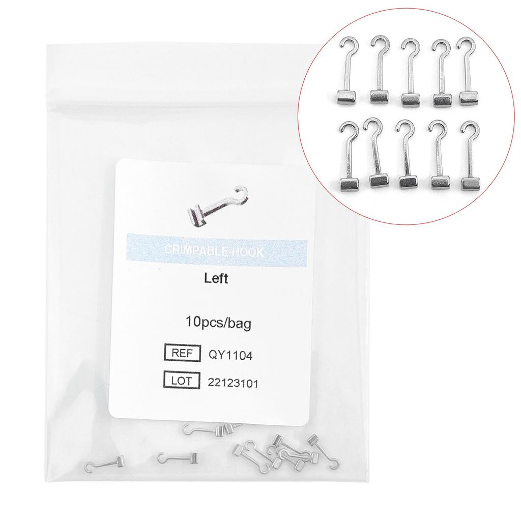 Стоматологические раздвижные обжимные крючки правый/левый стоматологический ортодонтический крючок стоматологический изогнутый обжимной крючок длина 8 мм