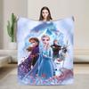 Frozen Elsa Anna Olaf Fantasy Comedy Knitted Blankets Fleece Super Warm Throw Blanket for Bedroom Sofa Bedspread